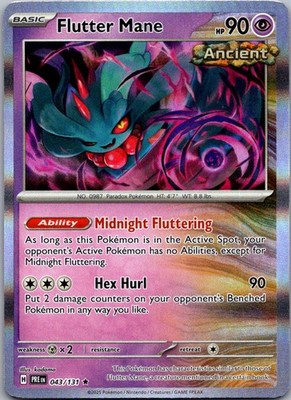 Flutter Mane Rare SV: Prismatic Evolutions 043/131 NM