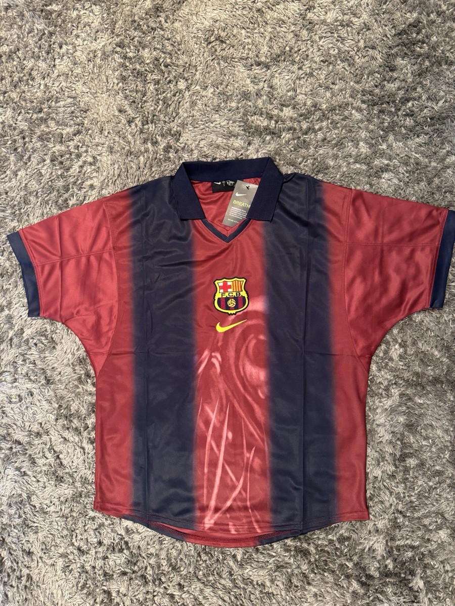 2001 Barcelona Travis Scott Home Jersey Retro Cactus Jack