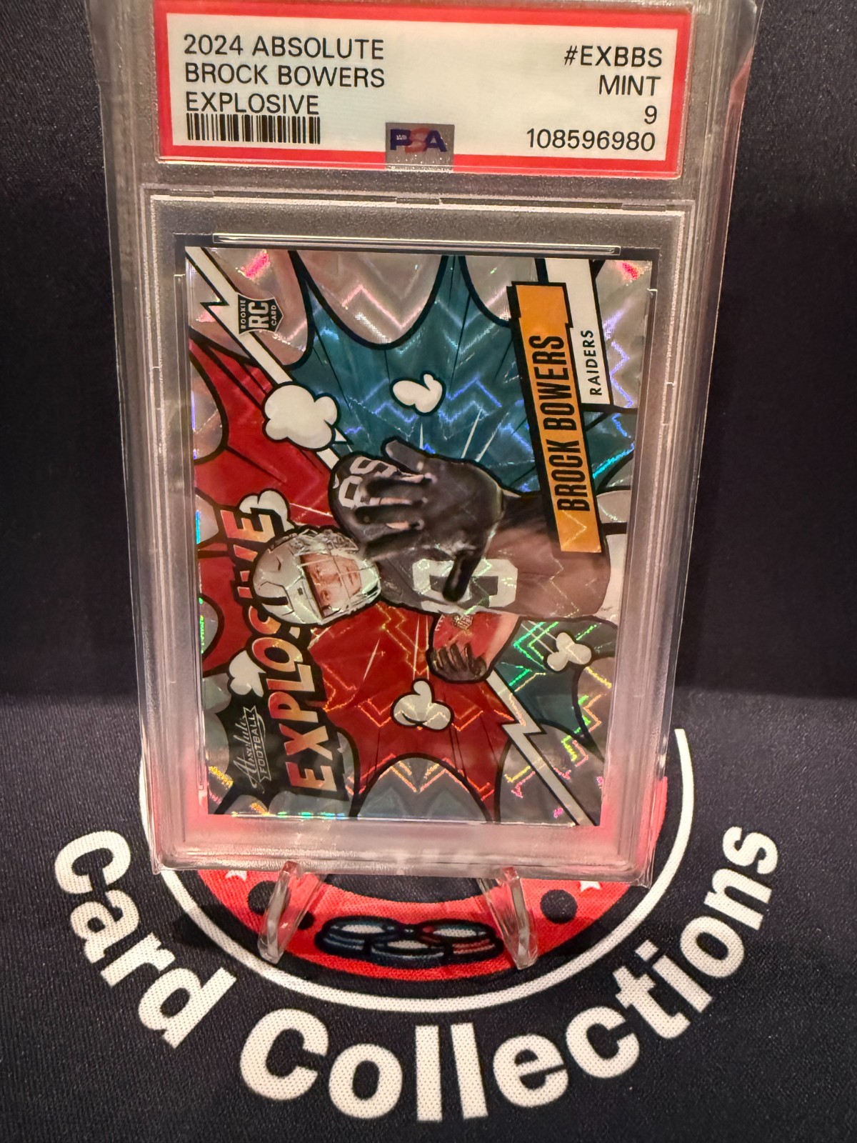 2024 Absolute BROCK BOWERS SSP RC EXPLOSIVE 💥CASE HIT ~ PSA 9 MINT