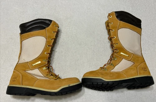 Timberland Women’s Boots Size 5 Brown Wheat Nubuck Tall Field Side Zip Lace Up