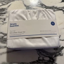 Simply Essential Truly Soft White Microfiber Sheet Set,Twin XL 