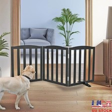 Freestanding Dog Gate Indoor Foldable Pet Barrier 3 Panels No Assembly New