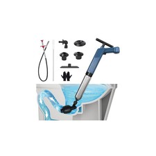 Toilet Plungers for Bathroom Heavy Duty, High Pressure Toilet Auger Air Drain...