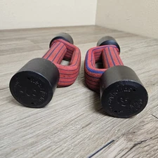 VINTAGE AMF Heavy Hands Pair 3lb Dumbbells, Soft Grip Handles, Screw-On Weights