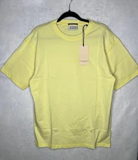 Scotch & Soda Shirt Mens Medium Yellow Organic Cotton Logo Crewneck Tee