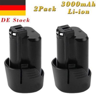 2x Akku Für Bosch 10.8V 3.0Ah Li-ion BAT411 BAT412 BAT413 D-70745 GSR 10.8 V-Li
