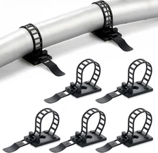 100PCS Adhesive Cable Ties Cable Clips, Self-adhesive Nylon Cable Straps,