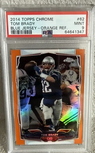 2014 Topps Chrome Tom Brady PSA 9 Orange Refractor #62 New England Patriots
