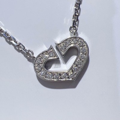 Cartier K18WG C Heart Diamond Necklace B7008300 40cm 5.6g | eBay