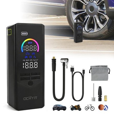 Portable Tire Inflator 150 PSI Air Compressor with LED Pressure Gauge & Light