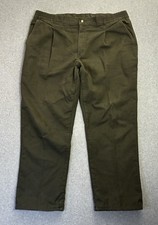 L.L. Bean Pathfinder Flannel Lined Pants 44x34 Brown Made in USA