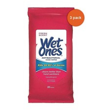 Wipes Pack of 3 20 Count Adult Sensitive Skin