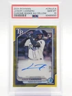 JUNIOR CAMINERO 2024 BOWMAN CHROME YELLOW ROOKIE AUTO /75 #CRAJCA PSA 10 Q4490
