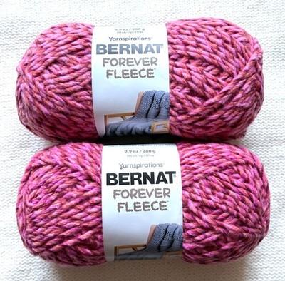 2 Knäuel x 280g Bernat Forever Fleece Super Chunky Garn: Rumpus Red