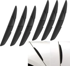 6 Pcs Silicone Car Door Edge Guards Universal Car Bumper Body Pro Color: Black