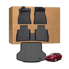 Floor Mats Compatible with 2014-2019 Nissan Sentra S  SV  SR  All Weather ...