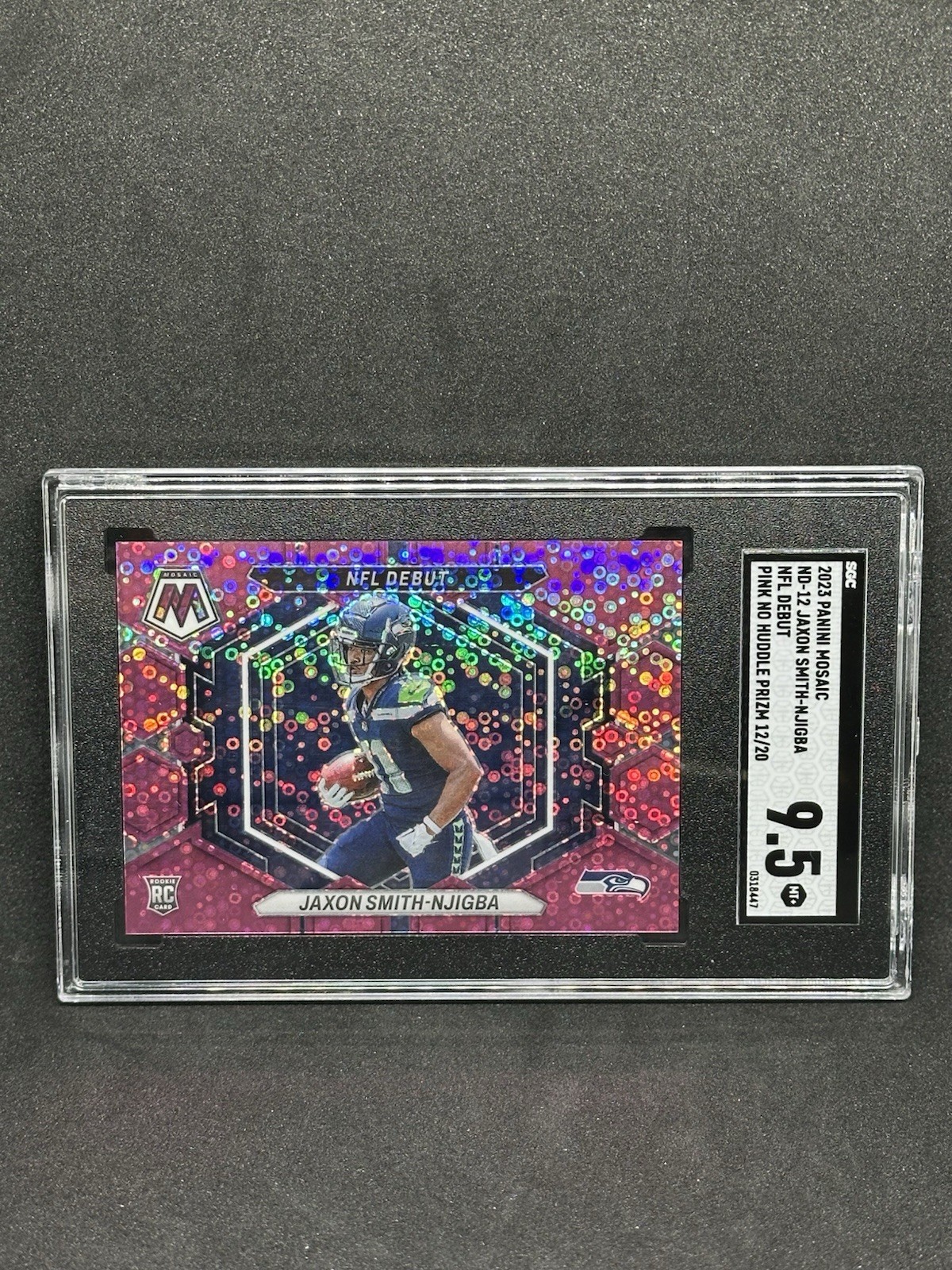 2023 PANINI MOSAIC NFL DEBUT ND12 JAXON SMITH-NJIGBA PINK NO HUDDLE 06/20