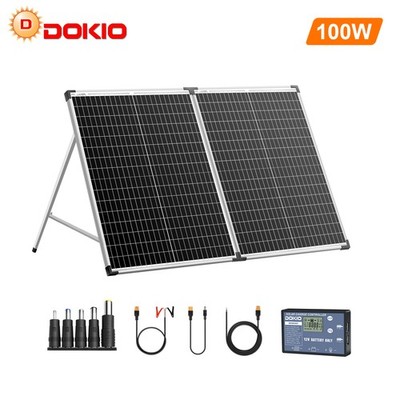 Mono 100W Folding 12V Rigid Solar Panel for Camping,Off-Grid,Battery Charging