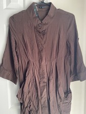 blue note shirt dress womens with front pockets new with tags