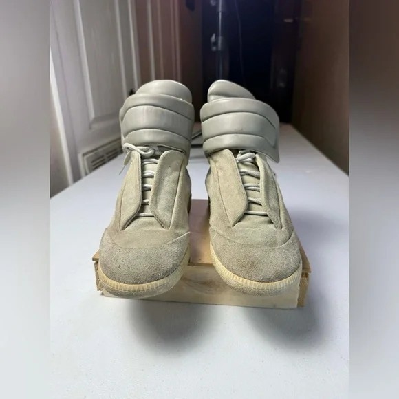 Maison Margiela Future Men 8 41 Gray High Top Sneakers Shoes Suede