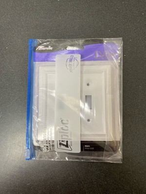 Amerelle 94TTW Continental 2 Gang Toggle Metal Wall Plate - White
