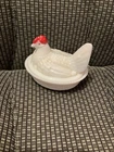 vintage Westmoreland milk glass hen on nest