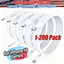 USB-C Fast Charger Cable Cord For iPhone 17 16 15 14 13 12 11 Pro Max X 8 Lot