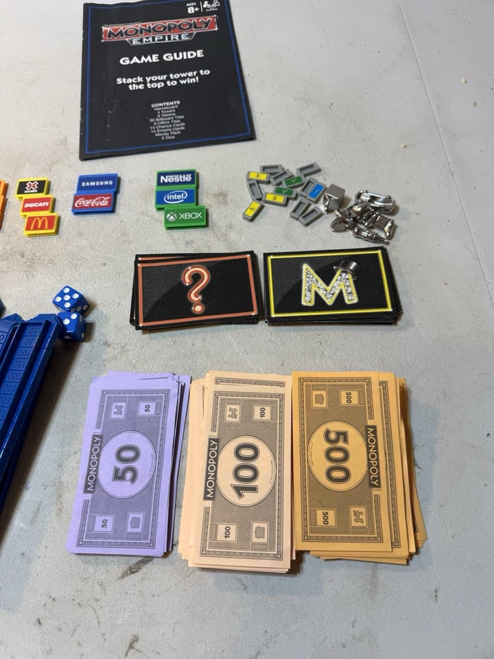 Juego de mesa Monopoly Empire 2013 piezas de repuesto dinero tarjetas publicitarias Foto 2 de 4