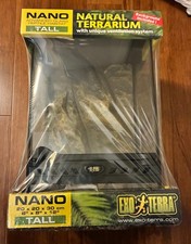 Exo Terra Nano Tall Terrarium - Natural Glass Reptile Housing 8x8x12 WxDxH