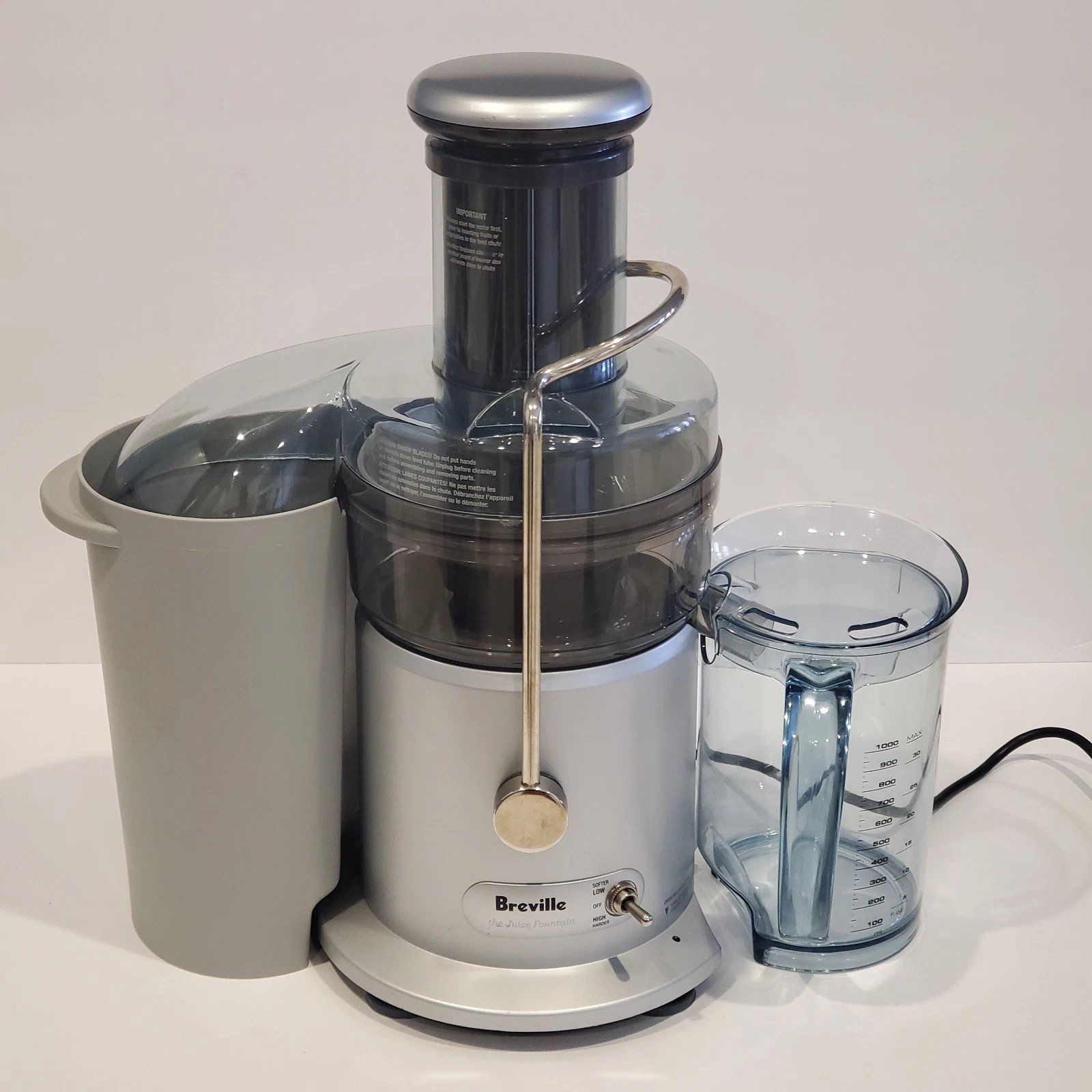 Breville Juice Fountain Model JE98XL Silver Juicer Extractor Tested Working