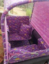 WonderFold W4 ORIGINAL  Set of Seat Covers, Mat Cover and Canopy PURPLE SPACE