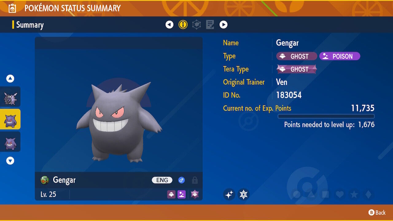 Shiny Gastly/Gengar 6IV - Pokemon X/Y OR/AS S/M US/UM Let's Go Sword/Shield