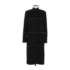 Authentic Gucci Women's Black Wool Cashmere Blend Winter Coat Size 8/44