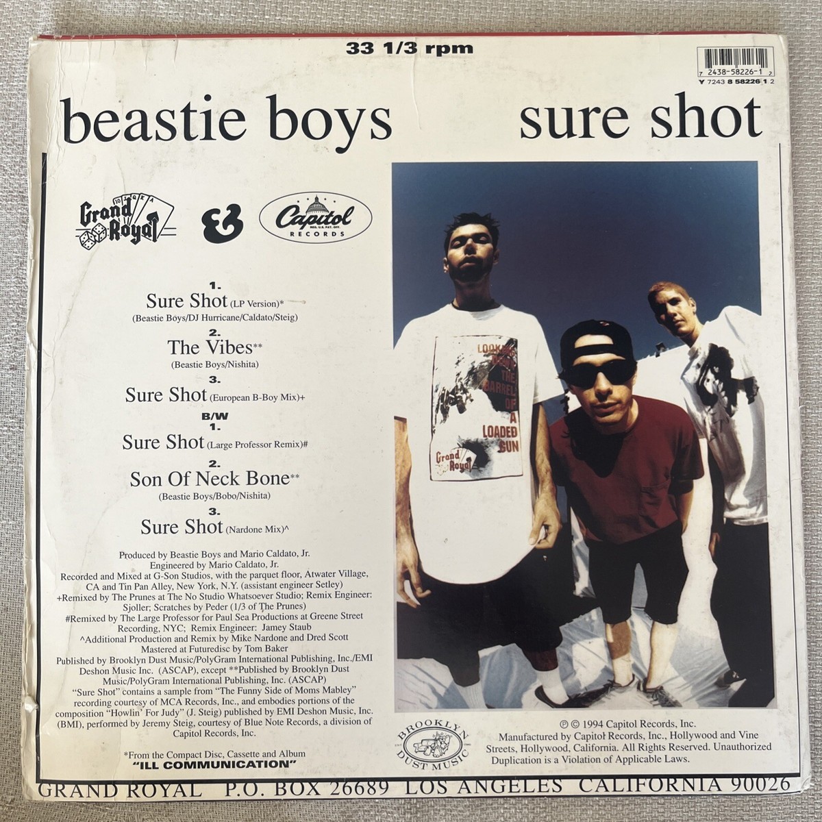 米12” Beastie Boys Sure Shot Y724385822612 GRAND  /00250 Beastie Boys – Sure Shot – Vinyl (Burgundy, 7