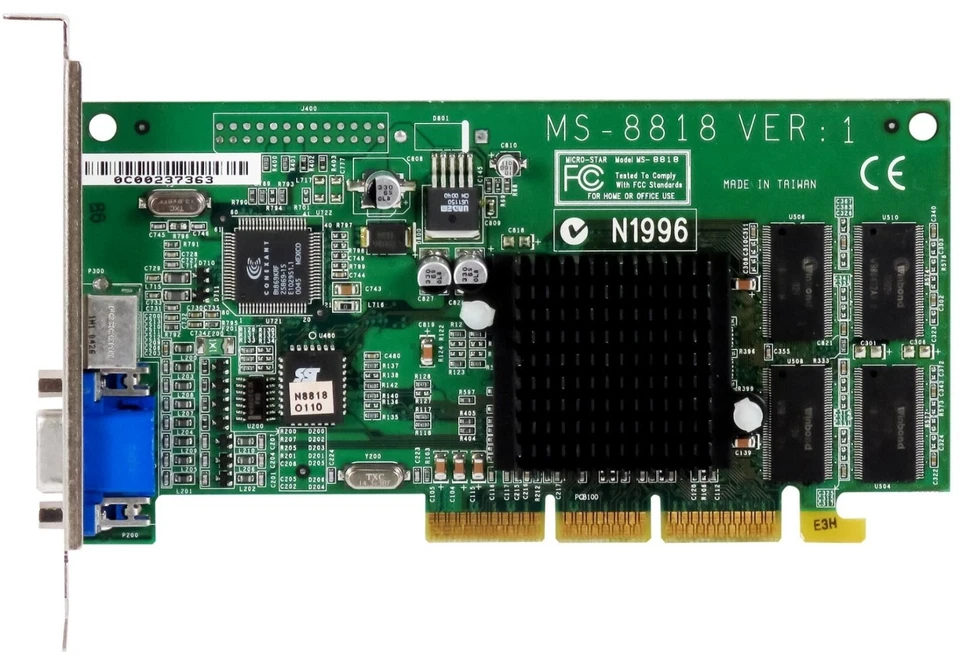 Graphic Card MSI Nvidia GEFORCE2 MX440 32MB Sgram MS-8818 VGA AGP 64-BIT Tv-Out - Image 2 of 2
