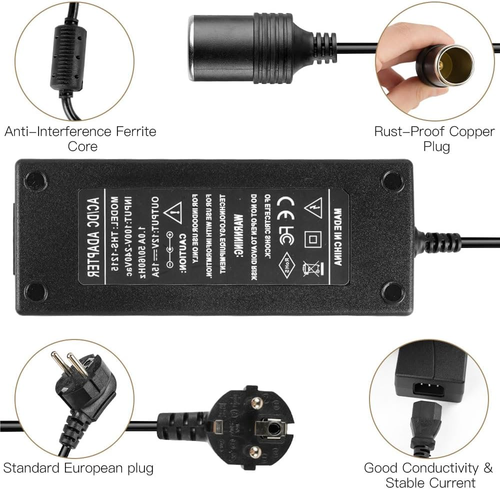 Convertitore Da 240V a 12V Adattatore, Alimentatore AC a DC Adattatore, 12V 15A - Foto 3 di 12