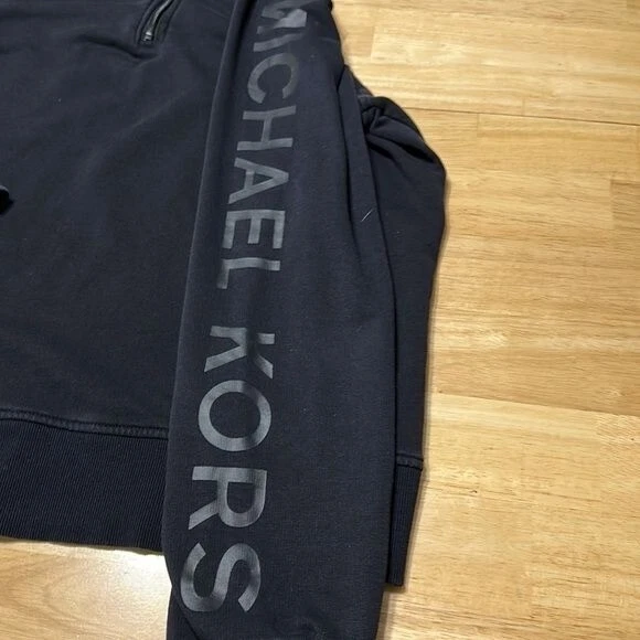 Felpa Michael Kors 1 4 Uomo XL Nera Preppy Casual Ufficio Logo