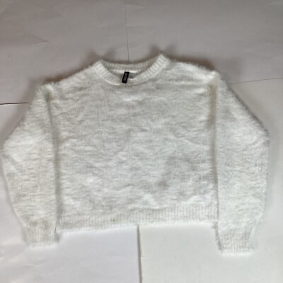 Divided H&M Womens T Shirt Top Sz S Small Long Sleeve Crew Neck Casual Stains
