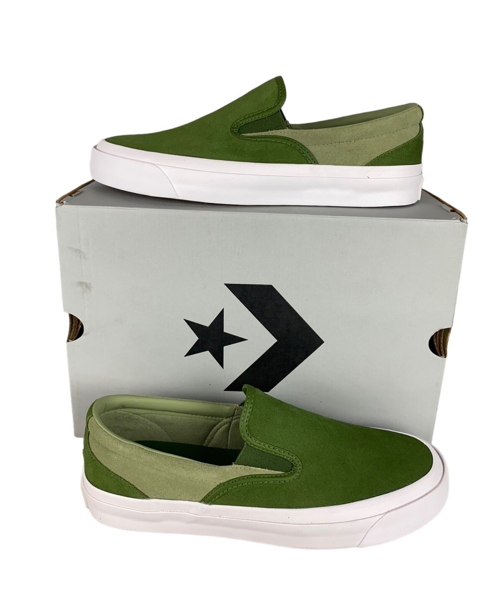 NEW Converse One Star CC Slip On Suede Shoes Sneakers Green NEW Converse One Star CC Slip On Suede Shoes Sneakers Green