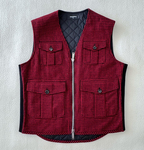 Dsquared2 Vichy print wool vest Sz.IT50-US40 Immaculate condition!!