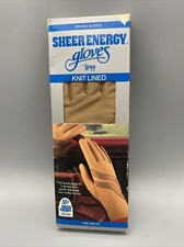 1988 L'eggs Sheer Energy Gloves Knit Lined Taupe Women's One Size NEW Vintage