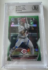 Cam Collier Auto Signed 2023 1st Bowman Chrome #BCP-125 Green Refractor /99