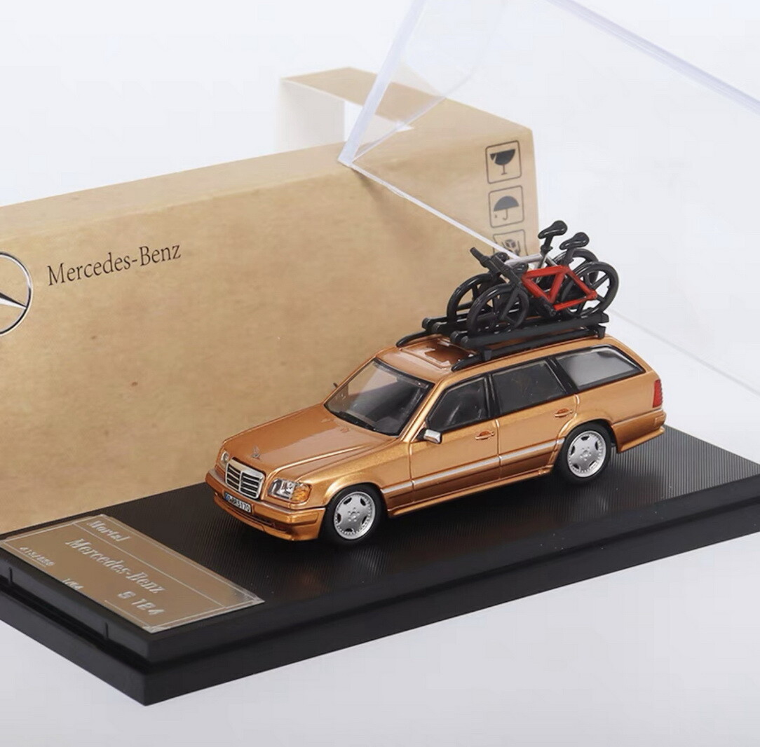 Mortal 1/64 Mercedes-Benz E-Class E300 S124 Wagon Gold1 Diecast