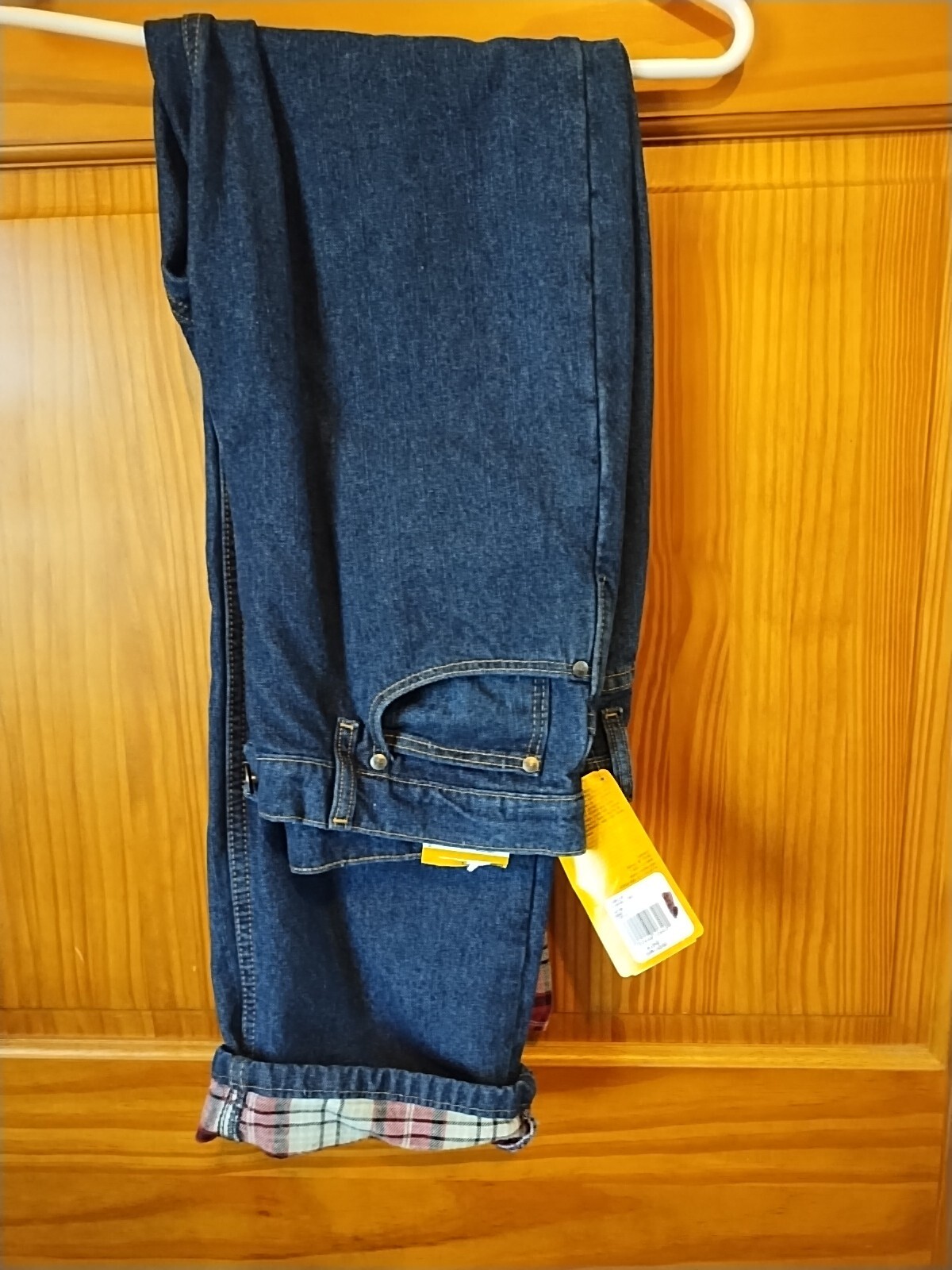 Cabelas Straight Leg Jeans Flannel Lined Work Pants Womens Size 8 Tall