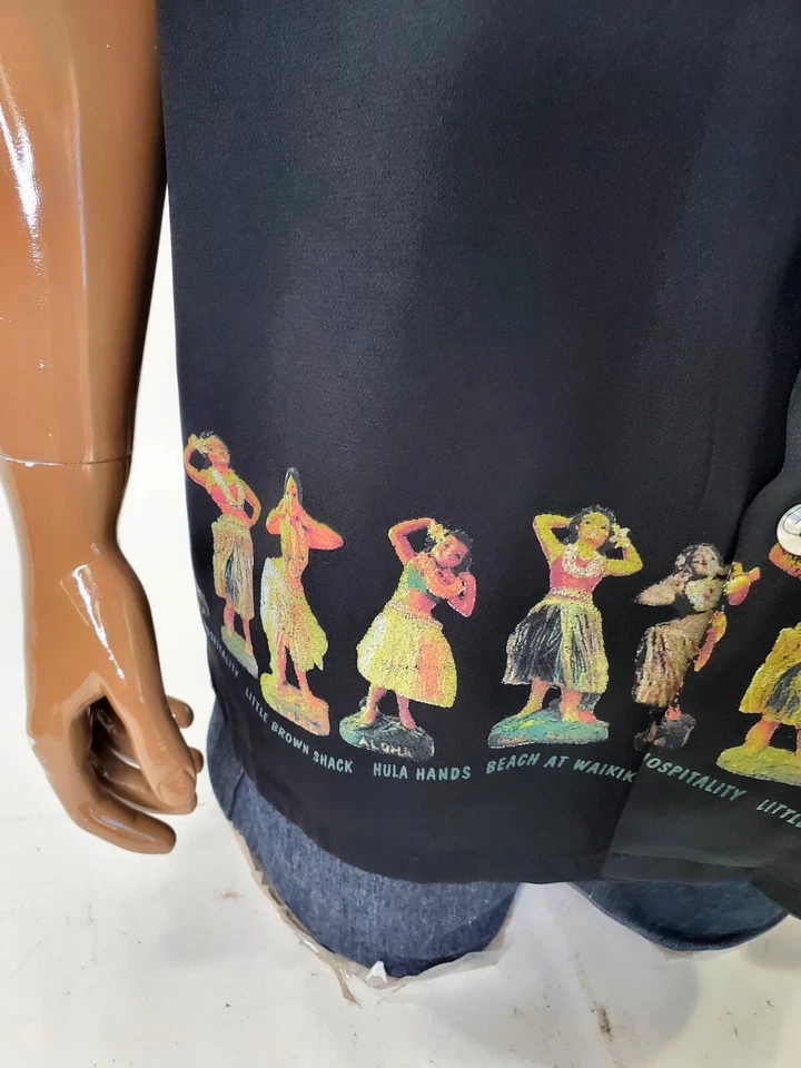 Da Vinci California Mens Shirt Charlie Sheen Bowling Hawaiian Hula Button Down - Image 3 of 4