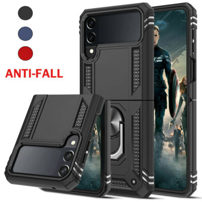 Für Samsung Galaxy Z Flip 6 5 Ring Ständer Robust Armor Hard Cover Stoßfest Hülle