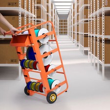 Wire Spool Rack Cable Reel Rack Electrical Cable Caddy Dispenser w/Wheels 11Rod
