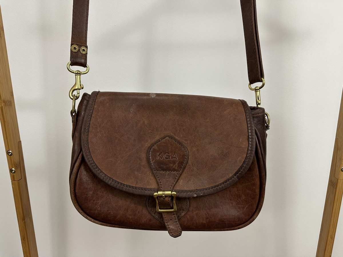 Vintage J. W. Hulme Medium Leather Bag Satchel Purse Crossbody USA