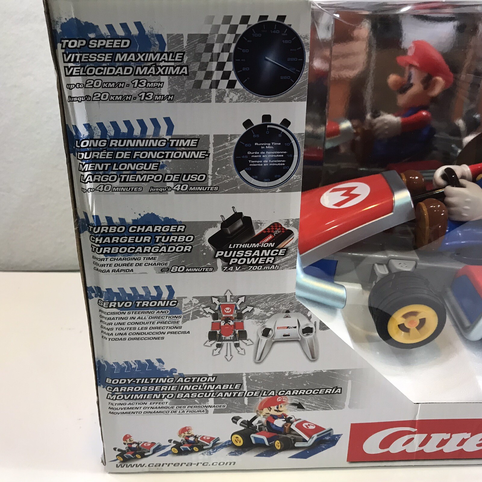 Super MARIO RC Car Carrera 1:16 Scale 2.4ghz Tilting Action NEW Large COOL!