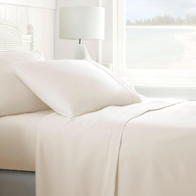IENJOY HOME Bed Sheet Set, Ultra Soft 4 Piece, Ivory, Full